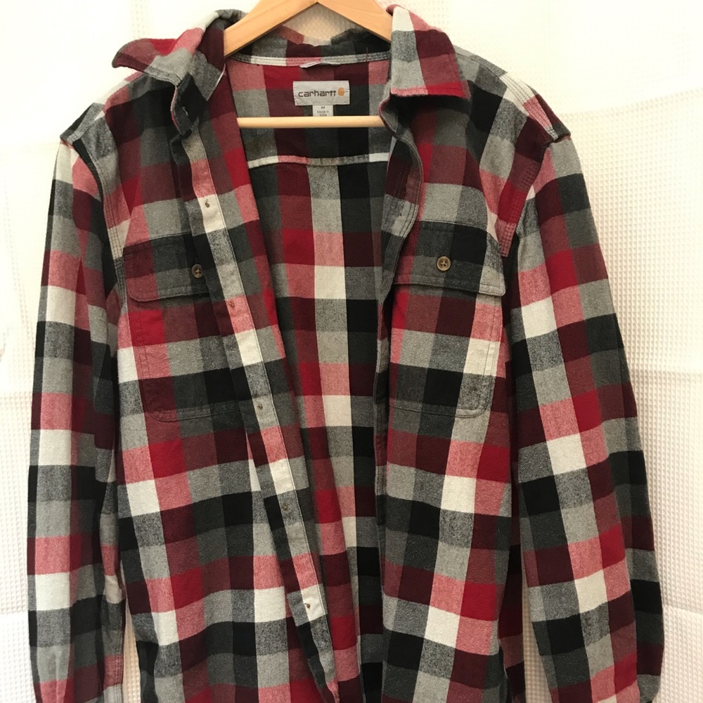 Mens Carhartt Fleece button up size M